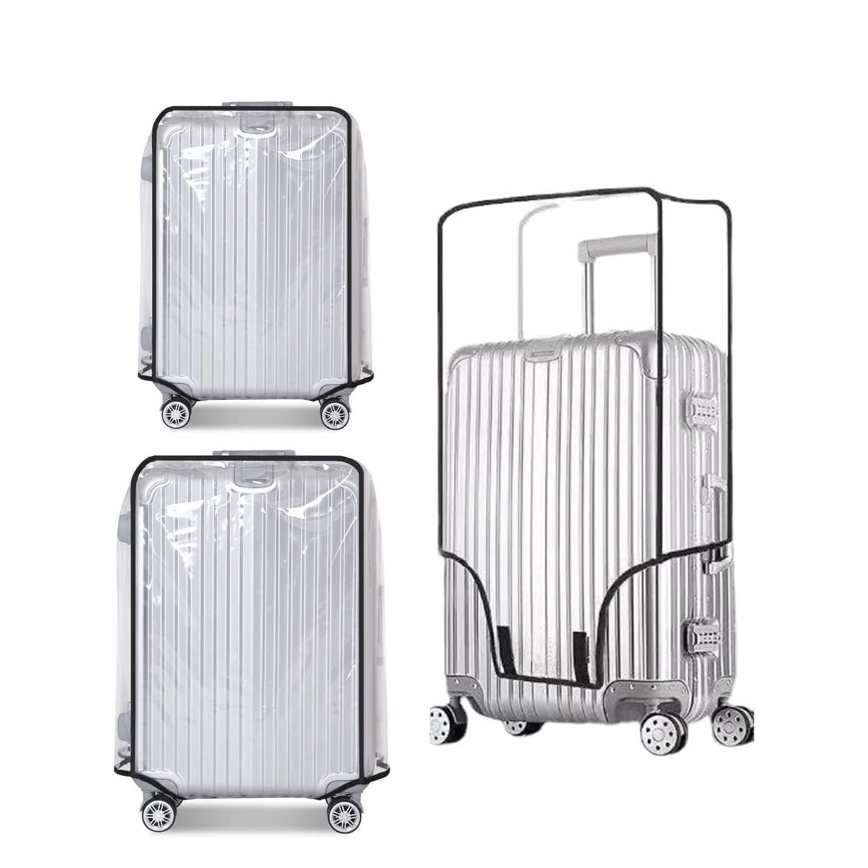 Waterproof Suitcase Cover Protector - New Full Transparent Luggage Protector Cover
