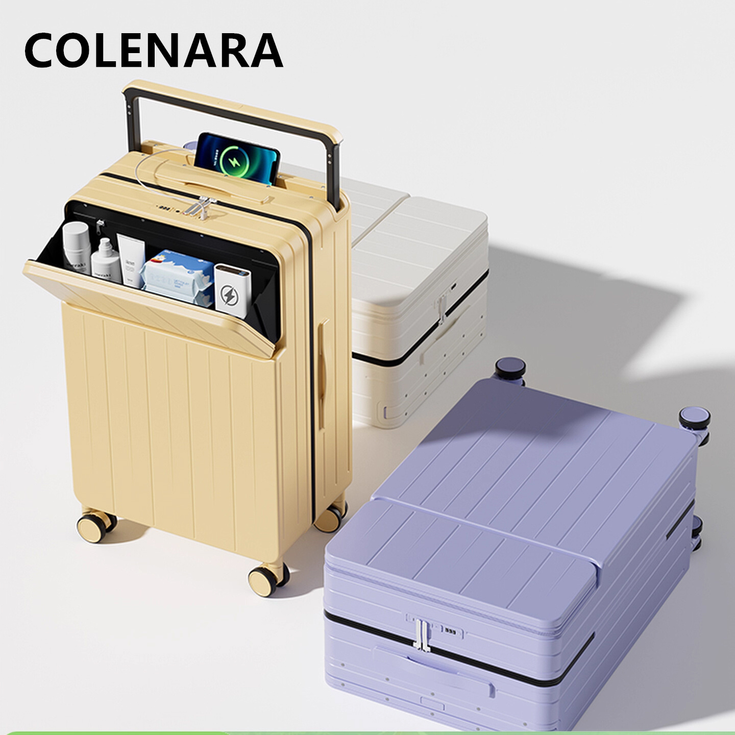 COLENARA Multifunctional Suitc - đánh giá và giá Front Opening Laptop Luggage 24 Inch