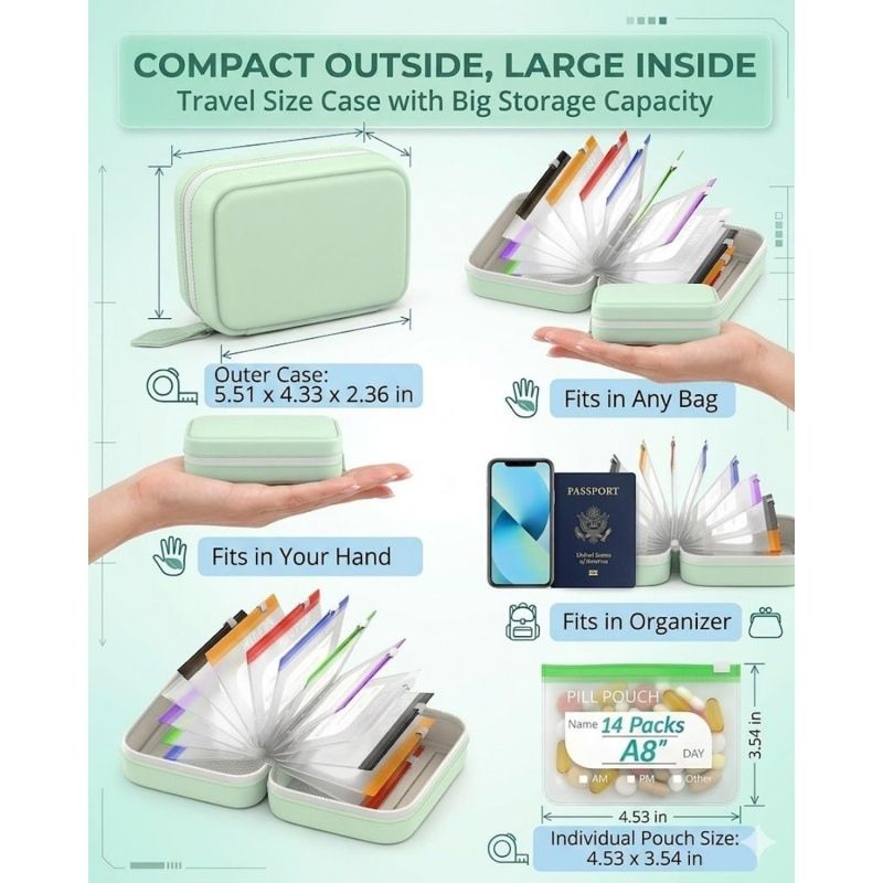 7/14Pouch Weekly Pill Organize - đánh giá và giá Handbags